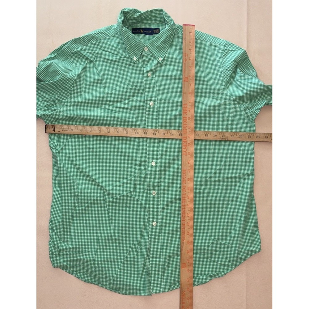 Polo Ralph Lauren Men's Long Sleeve Green Plaid Button Down XL 100% Cotton - Picture 3 of 7
